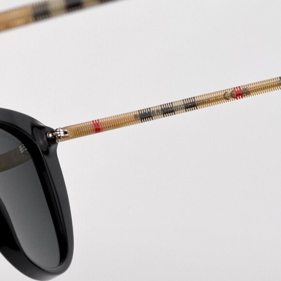Burberry Cat Eye Sunglasses BE4407 385387 Black Frame Grey Lenses – Women - Picture 7 of 12